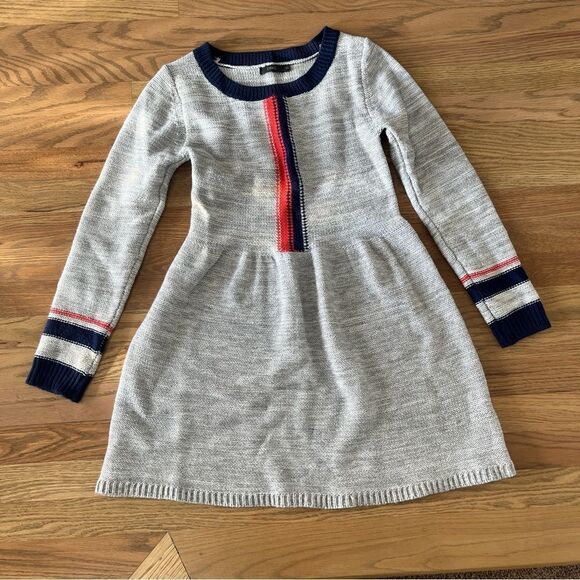 THML Gray Knit Flare Sweater Dress - Picture 1 of 10